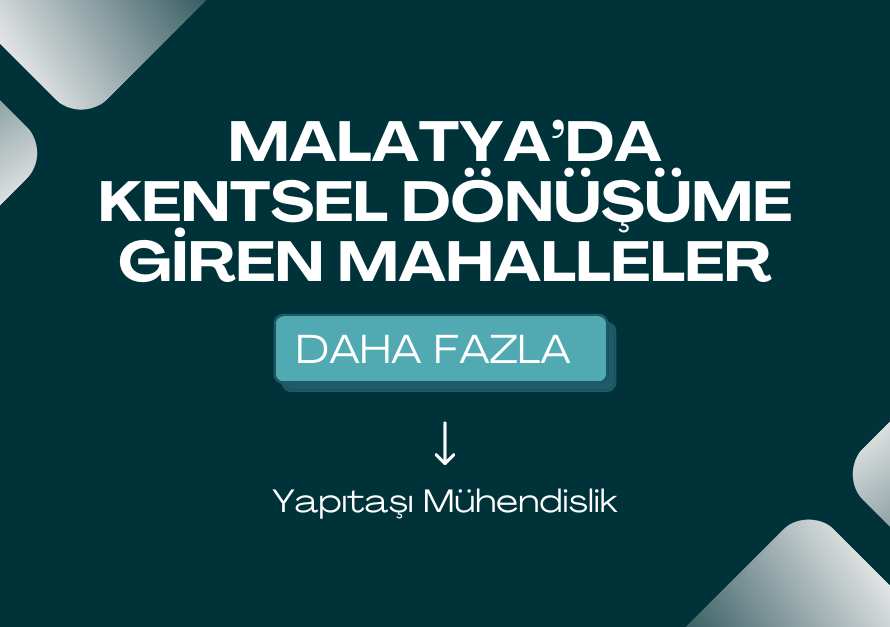 Malatya'da Kentsel Dönüşüme Giren Mahalleler